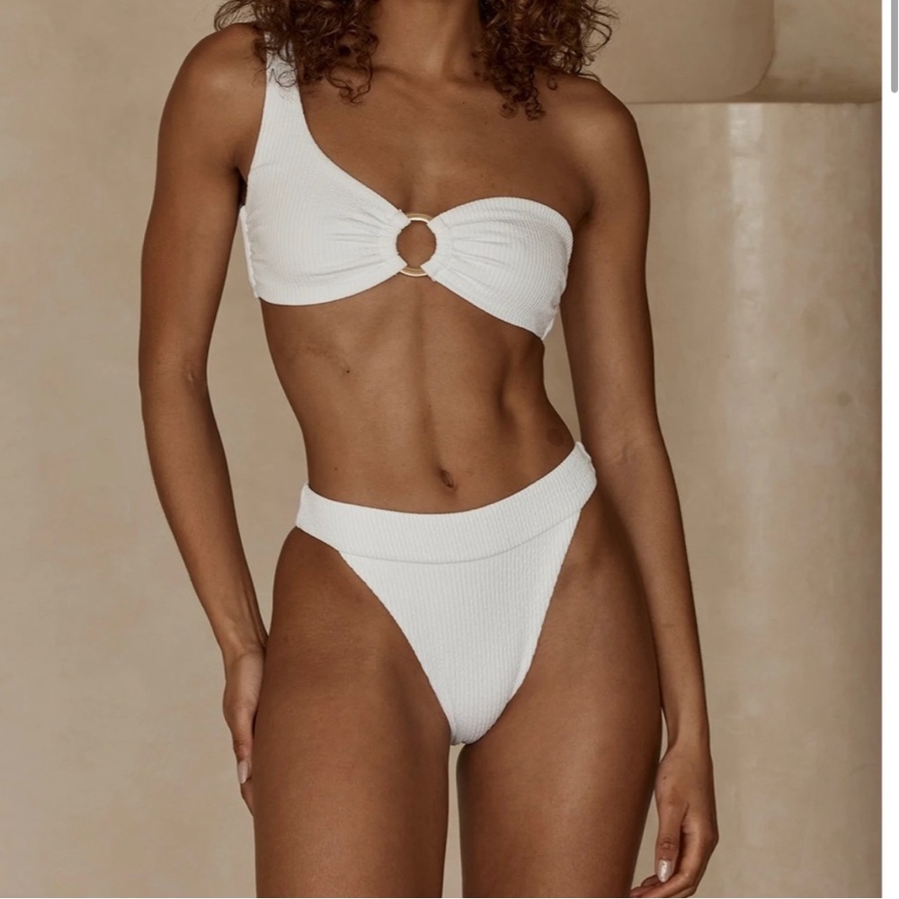 Monday Swimwear Argentina Bottom - White Sand Crinkle